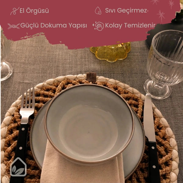 Positano Örgü Supla | Yuvarlak Amerikan Servis 36 cm